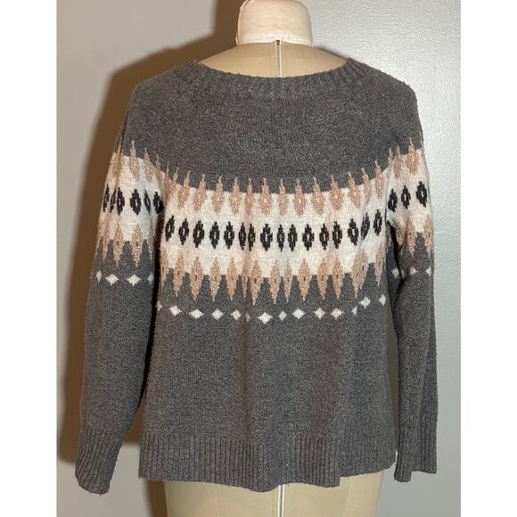 Tribal Jeans Fair Isle Pullover Scoop Neck Sweater Women’s Petite Extra Large - Picture 2 of 3